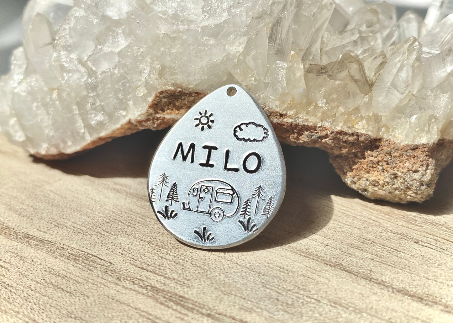 Tails & Trailsđž âRuffinâ Itâ Raindrop Tag