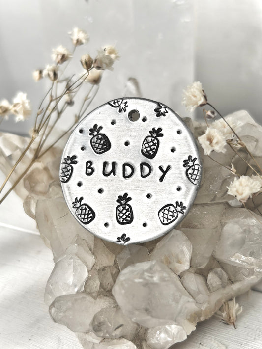 CLEARANCE “Buddy” Pineapple Circle Tag