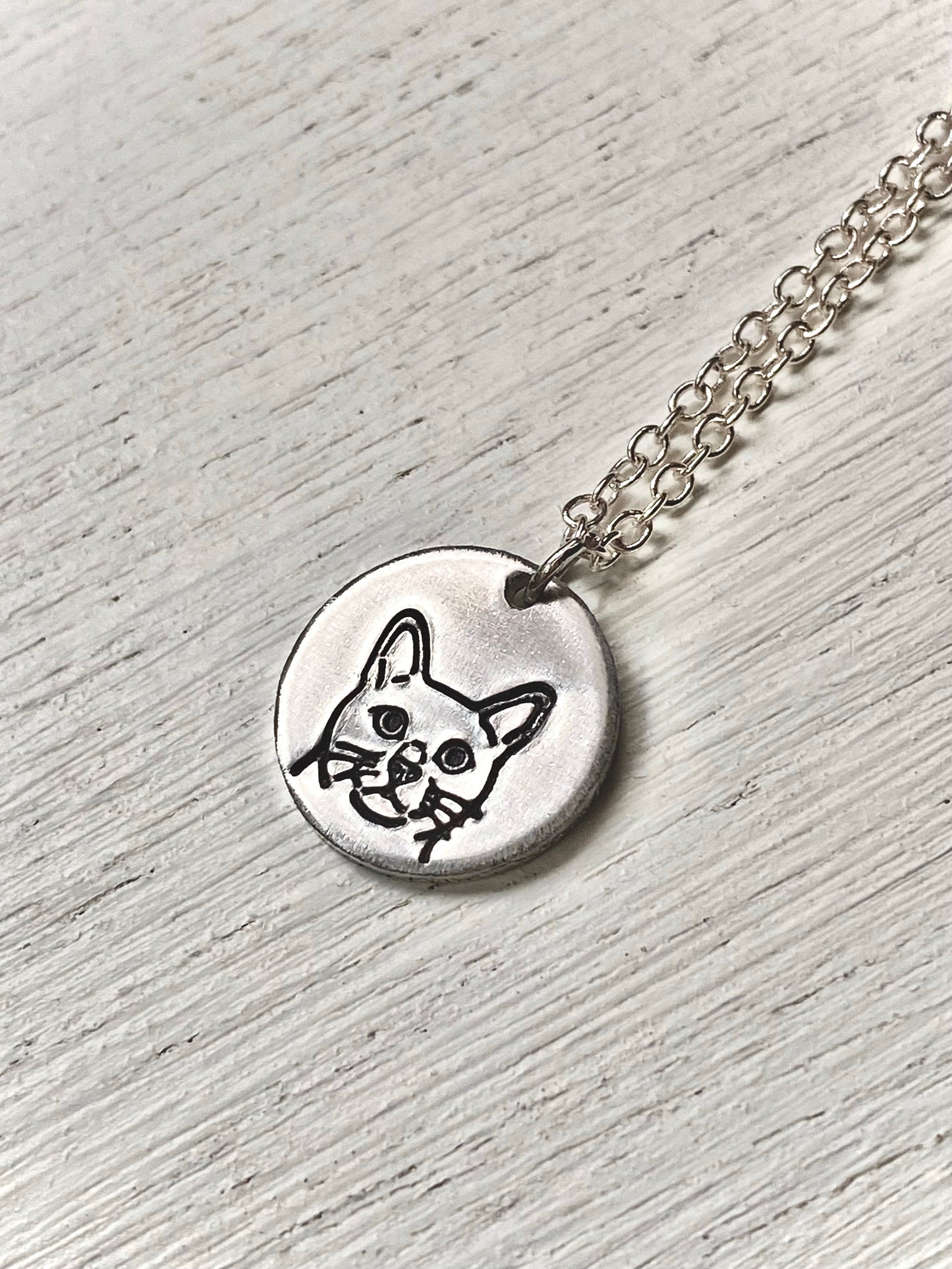 Pet Portrait Necklace- Cat