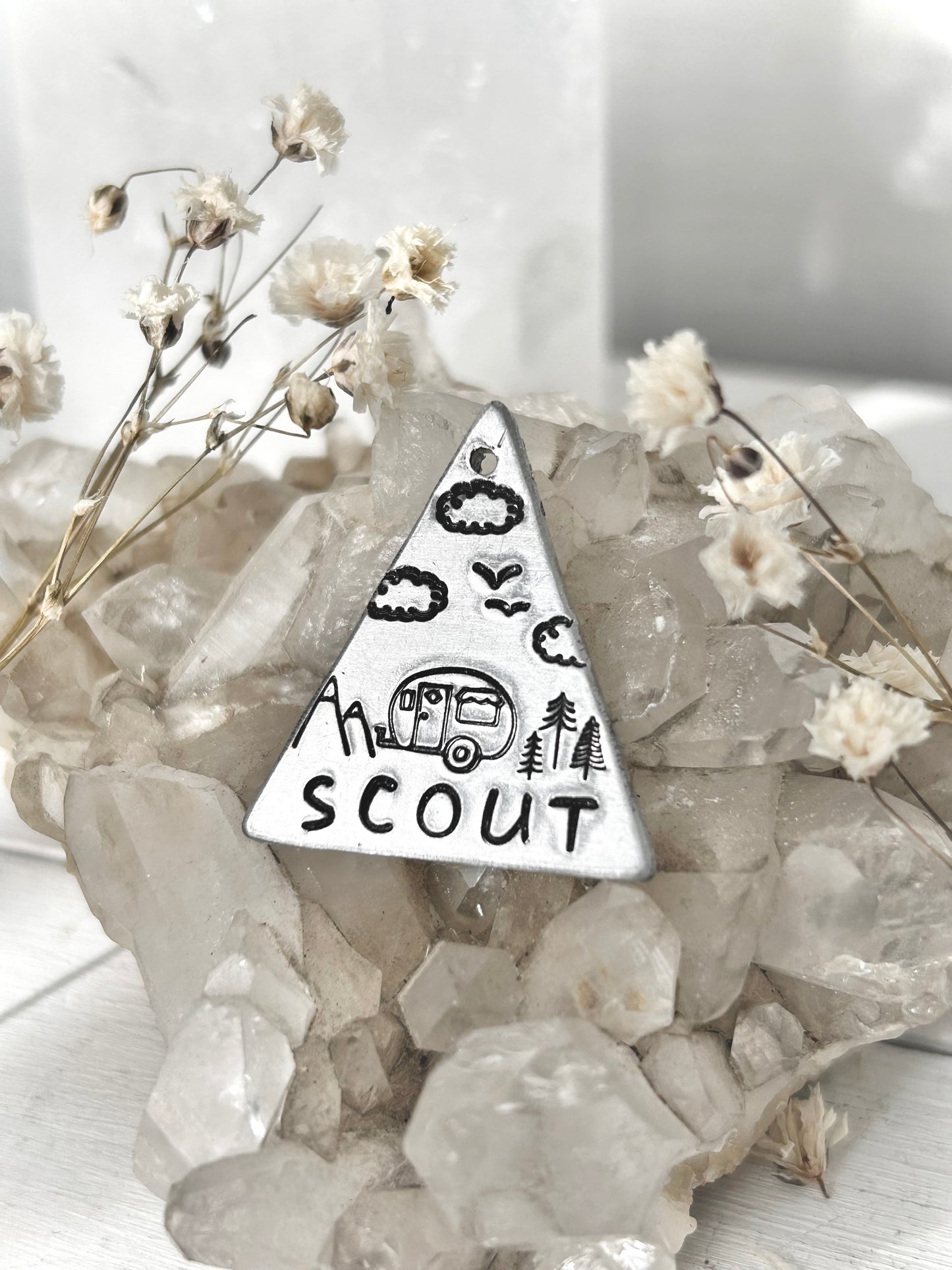 CLEARANCE “SCOUT” Ruffin’ it Triangle Tag