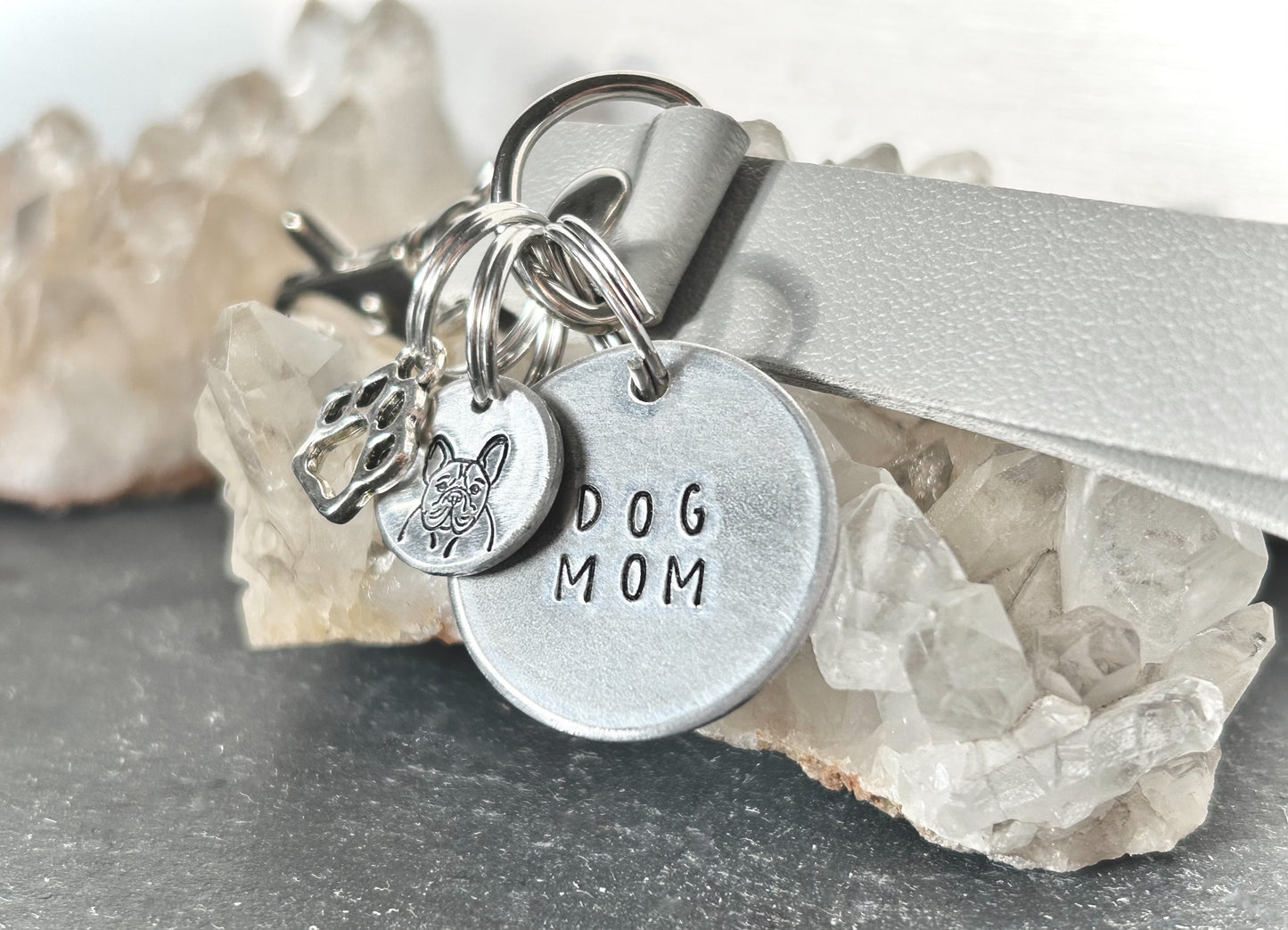 Dog Mom Wristlet Keychains