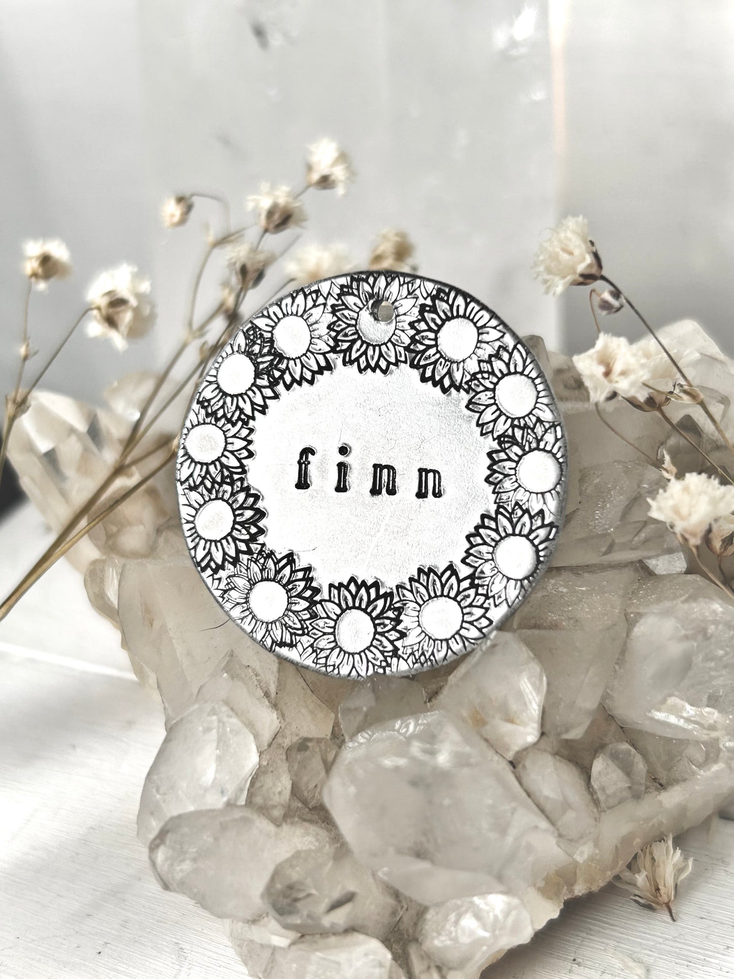 CLEARANCE “Finn” Sunflower Circle Tag