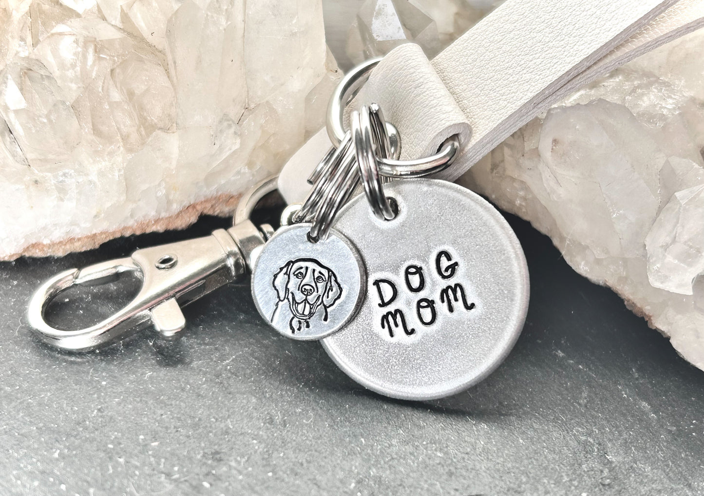 Dog Mom Wristlet Keychains