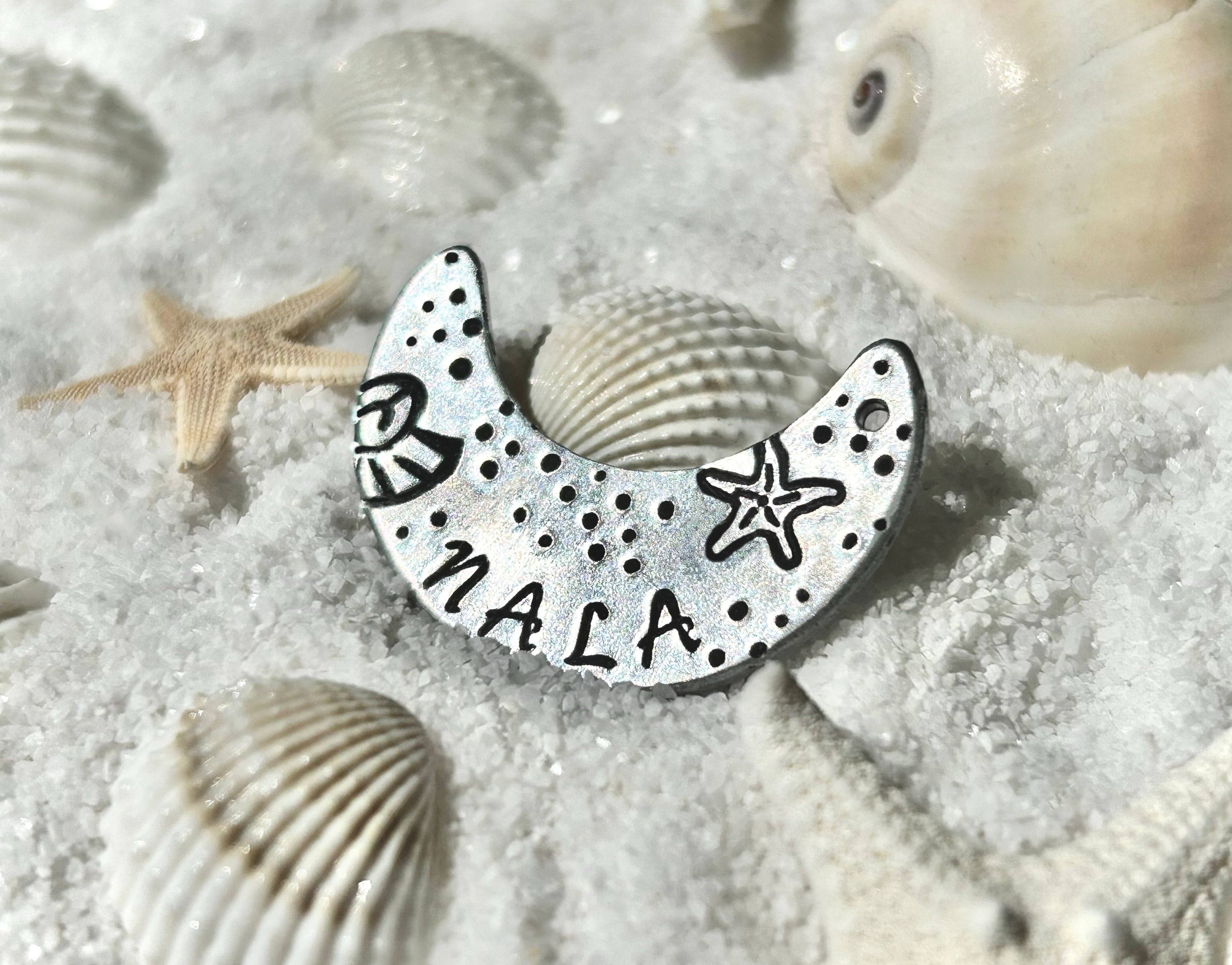 Sandy Shores🐚 -Moon Tag – Proper Pet Tags