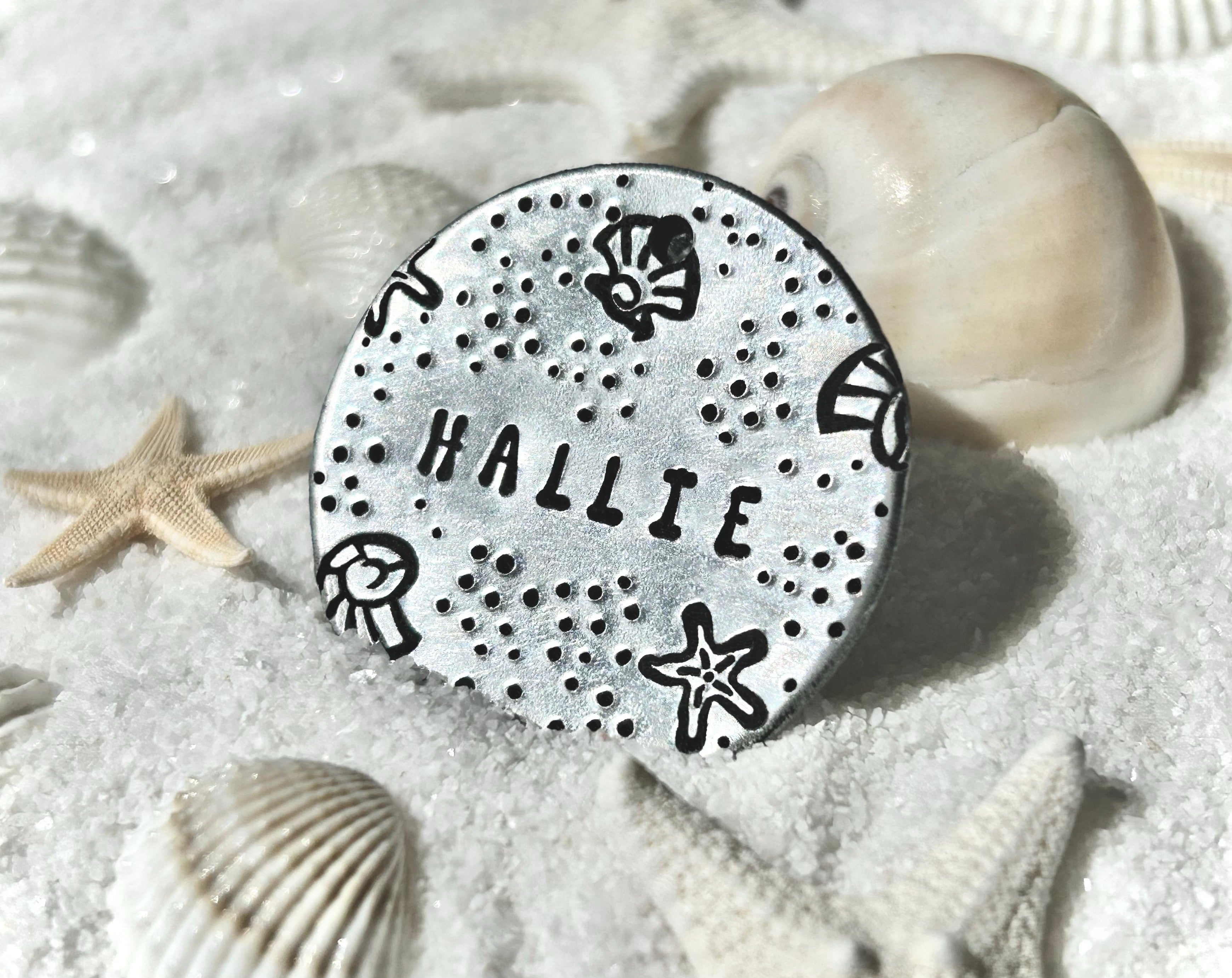Sandy Shores🐚 -Circle Tag – Proper Pet Tags