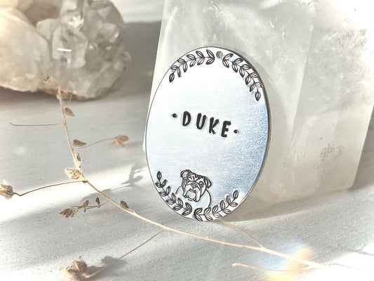 Pet Portrait Tag- Bulldog