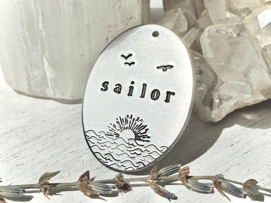 Sailor Collection🌊 “Sunrise At Sea” Oval Tag