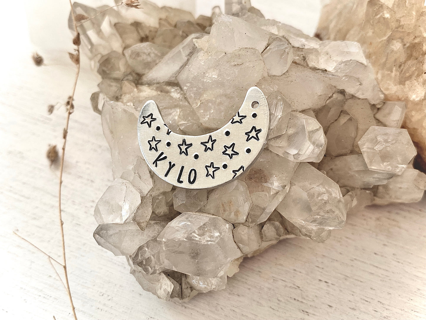 To the Moon and Back Crescent Moon Tag