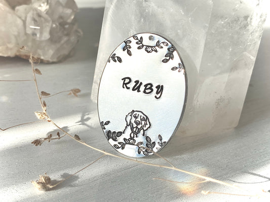 Pet Portrait Tag- Golden Retriever