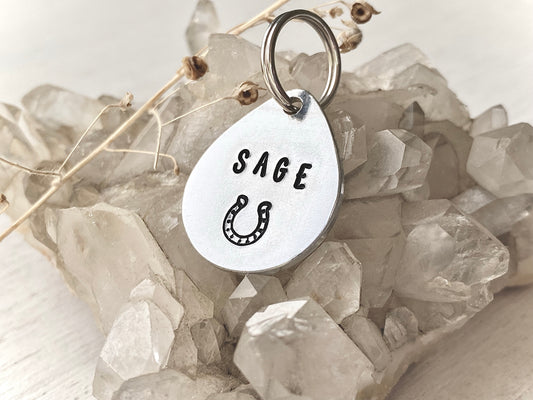 Horseshoe Raindrop Tag