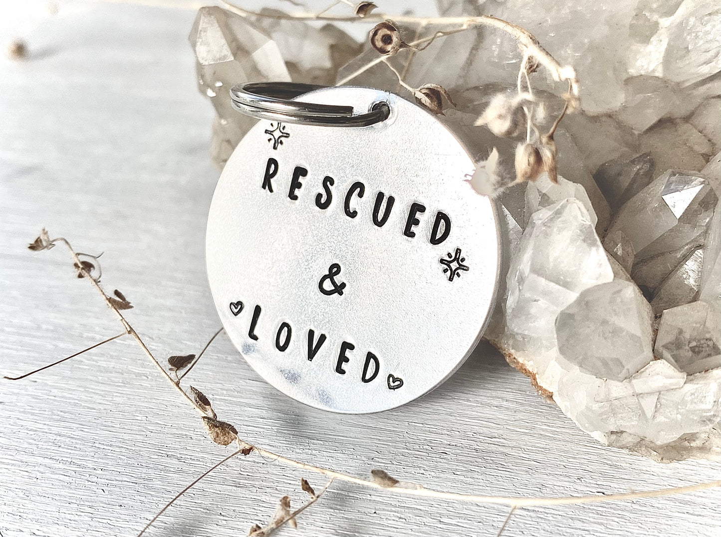 Rescued & Loved Classic Circle Tag