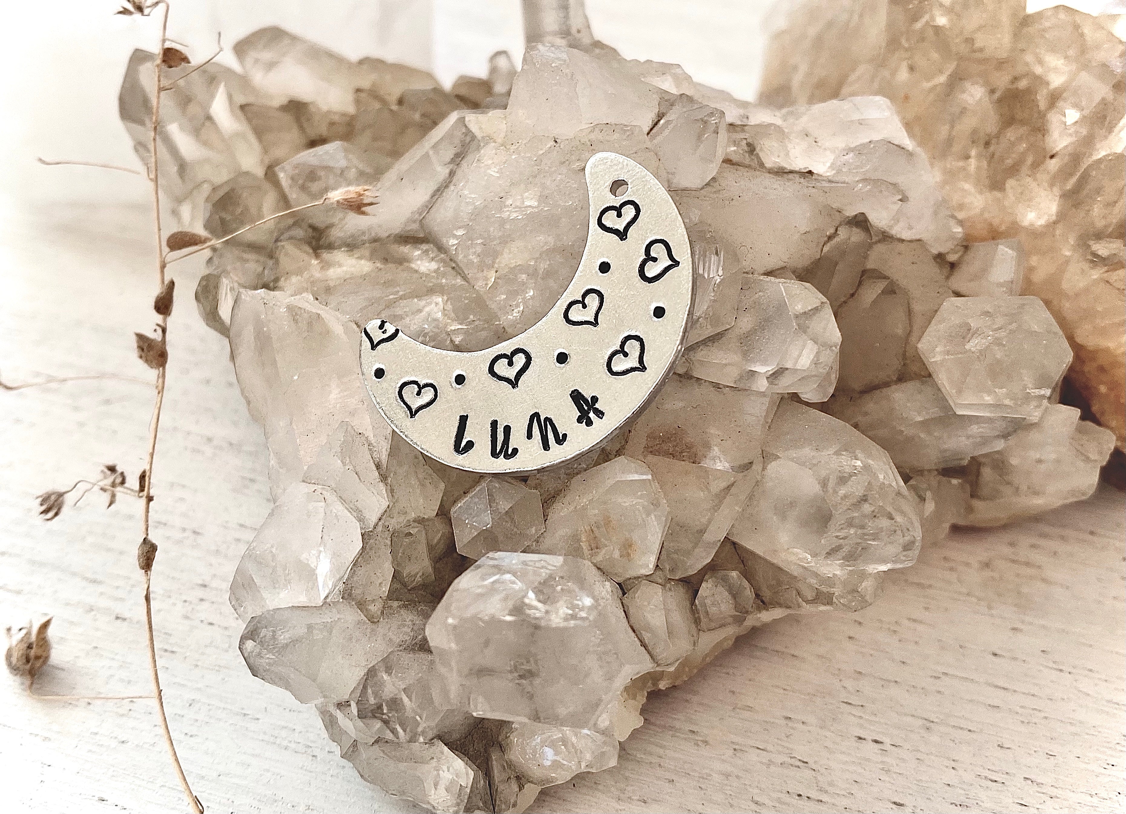 To the Moon and Back Crescent Moon Tag – Proper Pet Tags