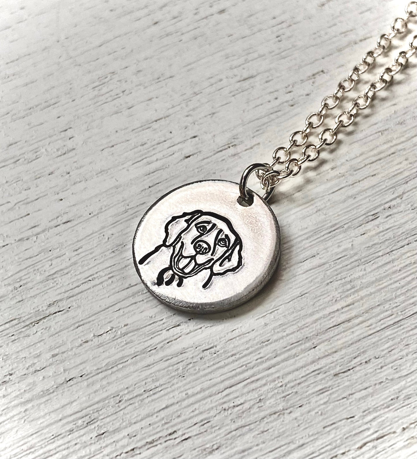 Pet Portrait Necklace- Golden Retriever