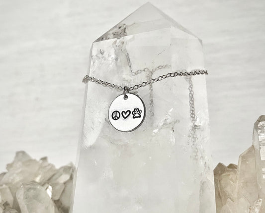 Peace, Love, Paws Necklace🐾