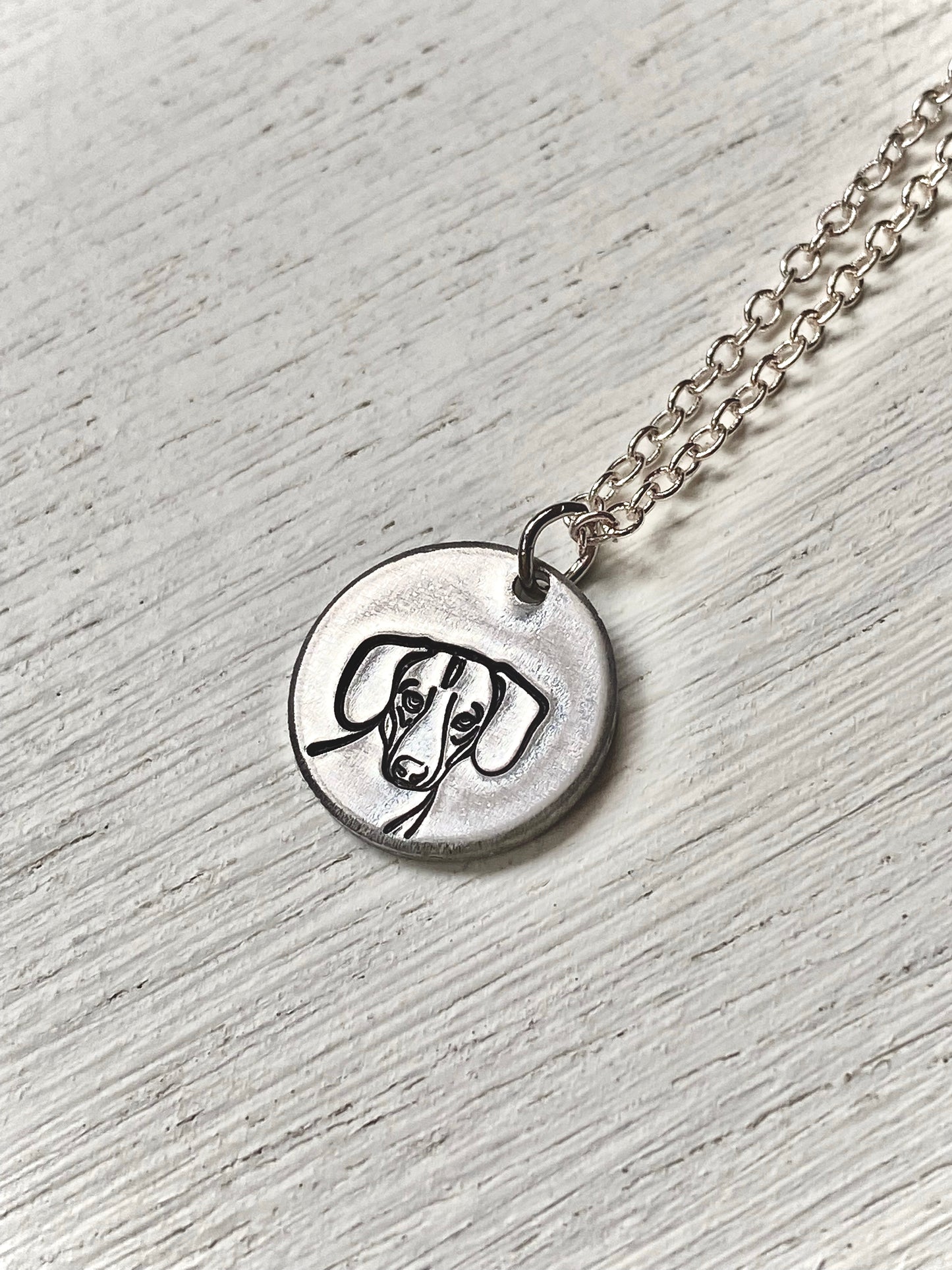 Pet Portrait Necklace- Dachshund